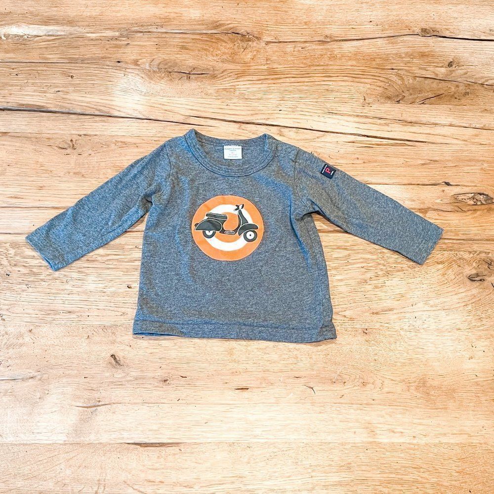 Polarn O. Pyret Vespa Long Sleeve Shirt, Size 9-12M